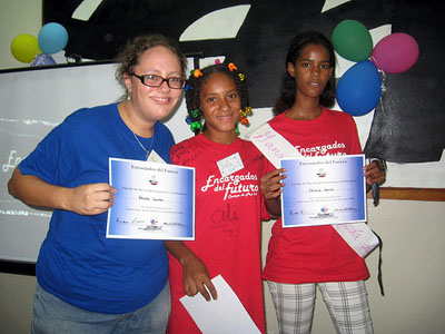  me with the girls I brought to the Encargados del Futuro (Future Leaders) youth conference in Santiago, Dominican Republic