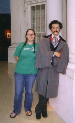 Renata + Creepy John Wilkes Booth (sorry, these are scanned in from Early Internet Days and we don't know where the originals are to re-scan)